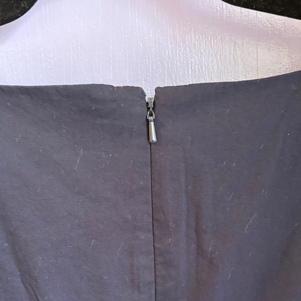 LL BEAN signature Navy blue boat neck Sleeveless Dress pockets sash New NWOT - Picture 4 of 14